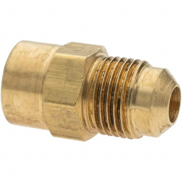 Parker -10825-3 Brass Flared Tube Connector 3/8" Tube OD, 1/4-18 Thread, 45 &deg Flared Angle