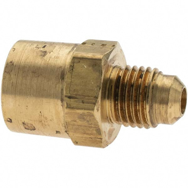Parker -10825-1 Brass Flared Tube Connector 1/4" Tube OD, 1/4-18 Thread, 45 &deg Flared Angle