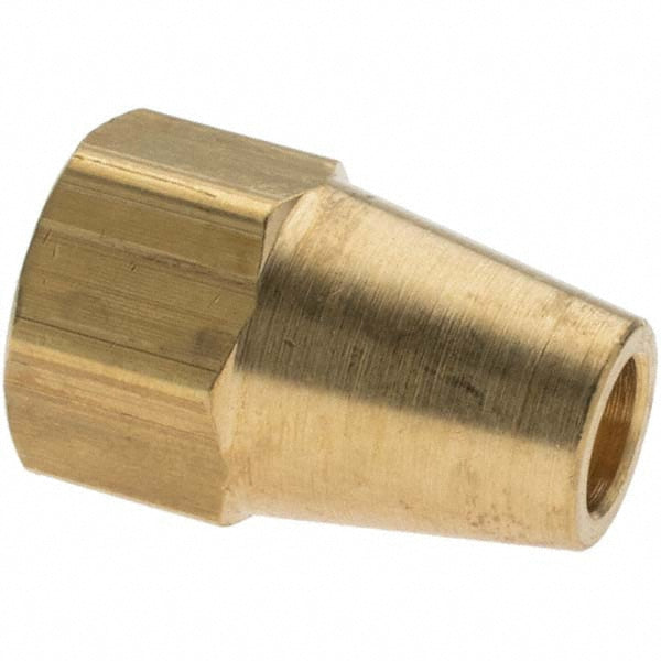 Parker 11002 Brass Flared Tube Long Nut 1/4" Tube OD, 7/16-20 Thread, 45 &deg Flared Angle