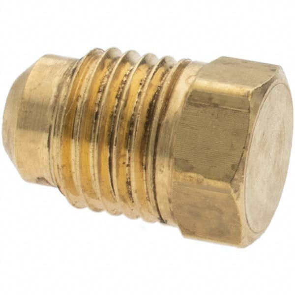 Parker -11010-2 Brass Flared Tube Plug 1/4" Tube OD, 7/16-20 Thread, 45 &deg Flared Angle