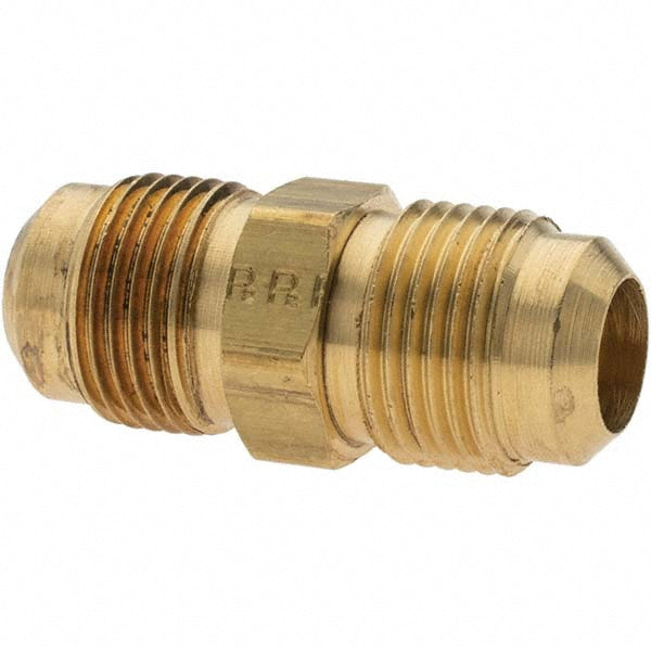 Parker BD-42F-10-1 Brass Flared Tube Union 5/8" Tube OD, 7/8-14 Thread, 45 &deg Flared Angle