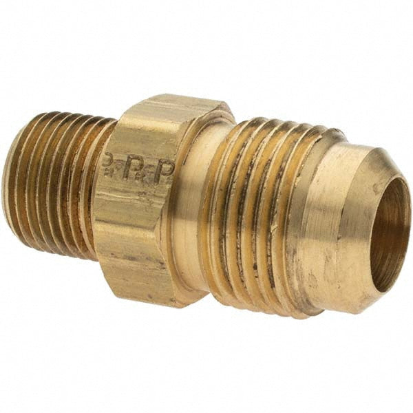 Parker -11022-9 Brass Flared Tube Connector 5/8" Tube OD, 3/8-18 Thread, 45 &deg Flared Angle