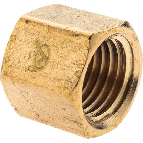 Value Collection -11083-2 Brass Pipe Cap 1/4" Fitting, MNPT x FNPT