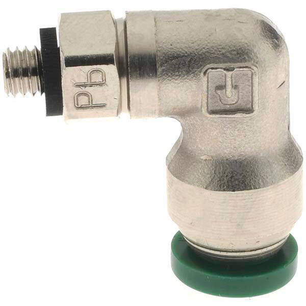 Parker -12545-1 Push-To-Connect Tube to Male & Tube to Male UNF Tube Fitting Male Swivel Elbow, #10-32 Thread, 1/4" OD
