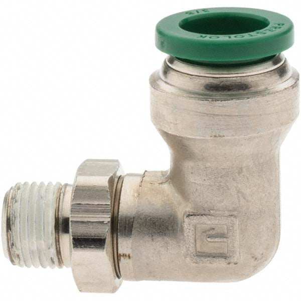 Parker -12547-1 Push-To-Connect Tube to Male & Tube to Male NPT Tube Fitting Male Swivel Elbow, 1/8" Thread, 3/8" OD