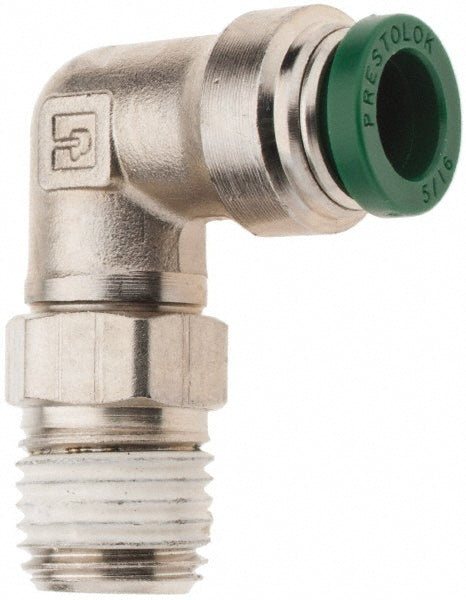 Parker 12547 Push-To-Connect Tube to Male & Tube to Male NPT Tube Fitting Male Swivel Elbow, 1/4" Thread, 5/16" OD