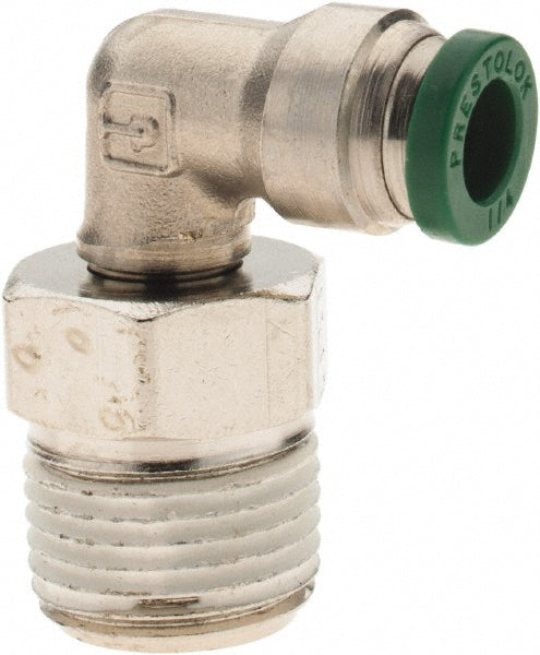 Parker 12545 Push-To-Connect Tube to Male & Tube to Male NPT Tube Fitting Male Swivel Elbow, 3/8" Thread, 1/4" OD