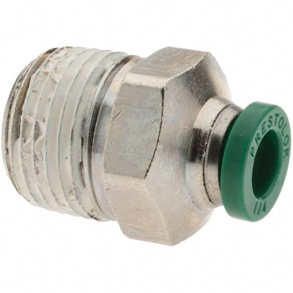 Parker 12513 Push-To-Connect Tube to Male & Tube to Male NPT Tube Fitting Male Connector, 3/8" Thread, 1/4" OD