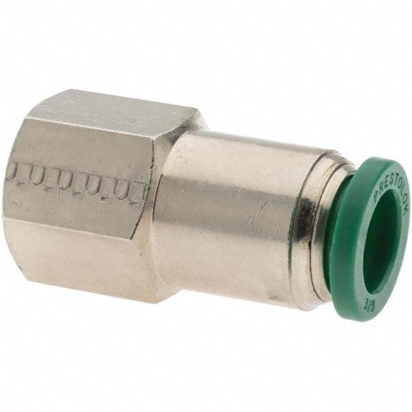 Parker -12501-2 Push-To-Connect Tube to Female & Tube to Female NPT Tube Fitting Female Connector, 1/4" Thread, 3/8" OD