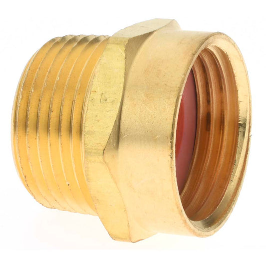 Value Collection 12334 Garden Hose Adapter Female Hose to Male Hose, 3/4 x 3/4", Brass