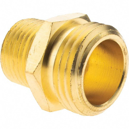 Value Collection 12326 Garden Hose Adapter Male Hose to Male Pipe, 3/4 x 1/2", Brass