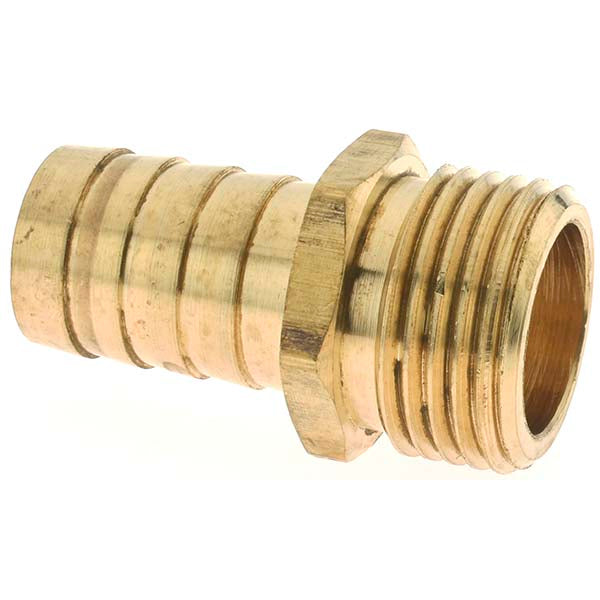Value Collection 12324 Garden Hose Adapter Male Hose to Barb, 3/4 x 3/4", Brass