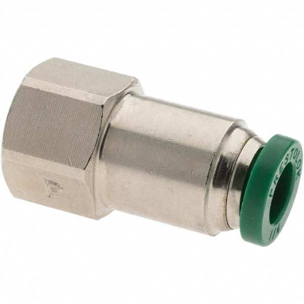 Parker 12501 Push-To-Connect Tube to Female & Tube to Female NPT Tube Fitting Female Connector, 1/8" Thread, 1/4" OD