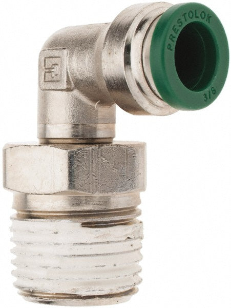 Parker -12550-1 Push-To-Connect Tube to Male & Tube to Male NPT Tube Fitting 90 &deg Male Elbow, 1/2" Thread, 3/8" OD
