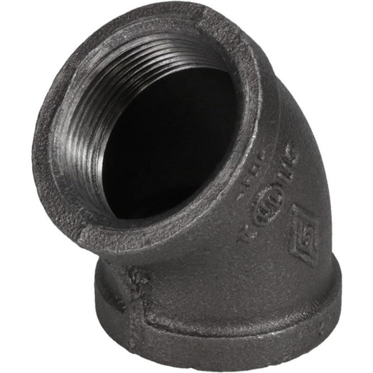Value Collection MDB120 40-5 Black 45 &deg Elbow 1-1/2", Threaded
