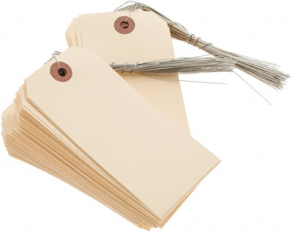 Value Collection C148904 Blank Tag 4-3/4'' High, Natural, Synthetic Paper