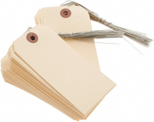 Value Collection C148904 Blank Tag 4-3/4'' High, Natural, Synthetic Paper