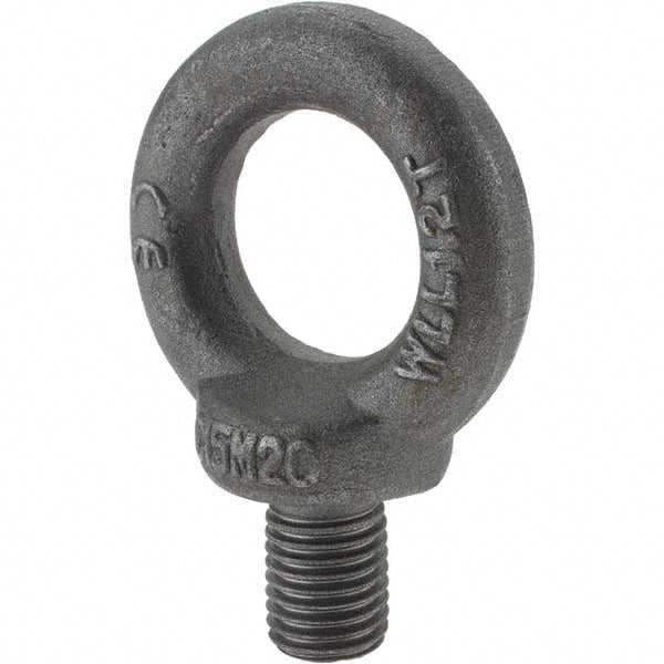 Value Collection B10783 Fixed Lifting Eye Bolt With Shoulder, M20 x 2.50 Thread, Grade 1015 Steel