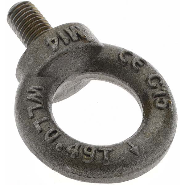 Value Collection B10781 Fixed Lifting Eye Bolt With Shoulder, M14 x 2.00 Thread, Grade 1015 Steel
