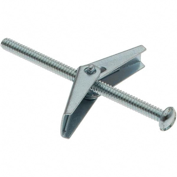 Value Collection C83001 1/8" Diam x 2" OAL, 1/8" Screw, Steel Toggle Bolt Drywall & Hollow Wall Anchor