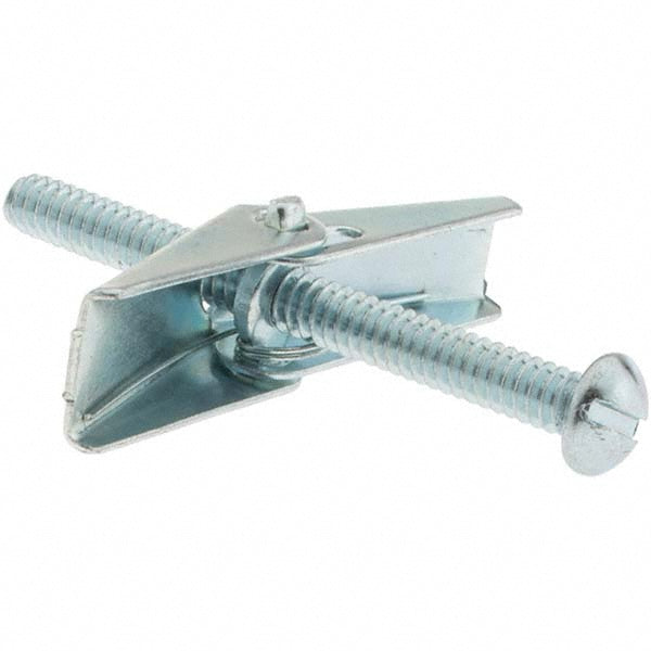 Value Collection C83007 3/16" Diam x 2" OAL, 3/16" Screw, Steel Toggle Bolt Drywall & Hollow Wall Anchor
