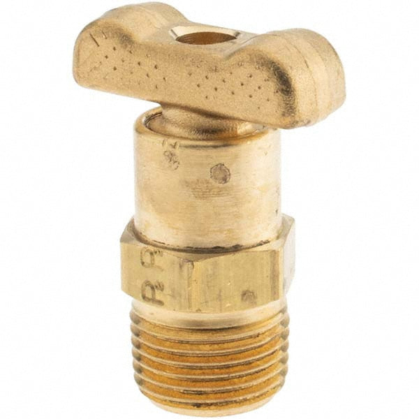Parker C553114 3/8" Pipe, Male Pipe Drain Cock & Shutoff Valve