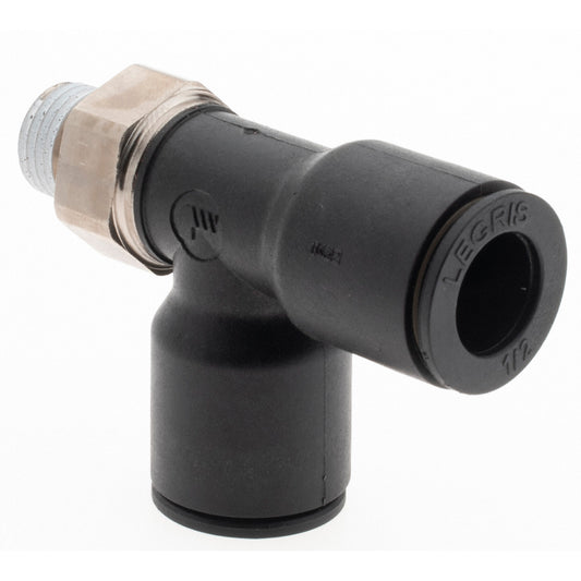 Parker C516624 Push-To-Connect Tube Fitting Male Run Tee, 1/4" Thread, 1/2" OD