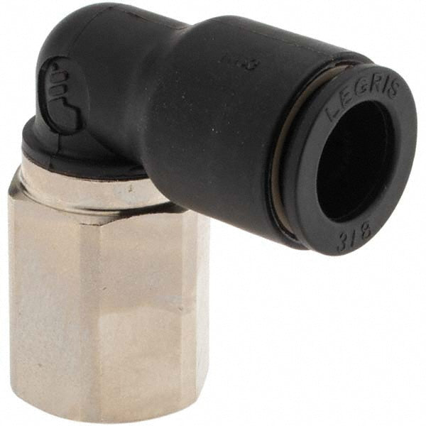 Parker C516444 Push-To-Connect Tube Fitting Female Elbow, 1/4" Thread, 3/8" OD