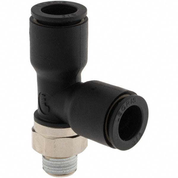Parker C516621 Push-To-Connect Tube Fitting Male Run Tee, 1/8" Thread, 3/8" OD