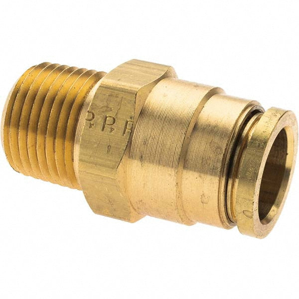 Parker P00032 Push-To-Connect Tube to Male & Tube to Male NPT Tube Fitting Male Connector, 1/2" Thread, 5/8" OD
