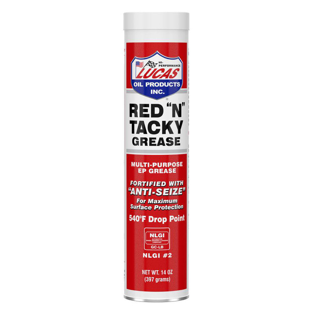 Lucas Oil Products LO10005-1 Red "N" Tacky Grease 14 oz Cartridge