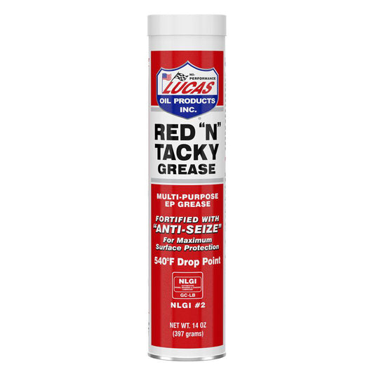 Lucas Oil Products LO10005-1 Red "N" Tacky Grease 14 oz Cartridge