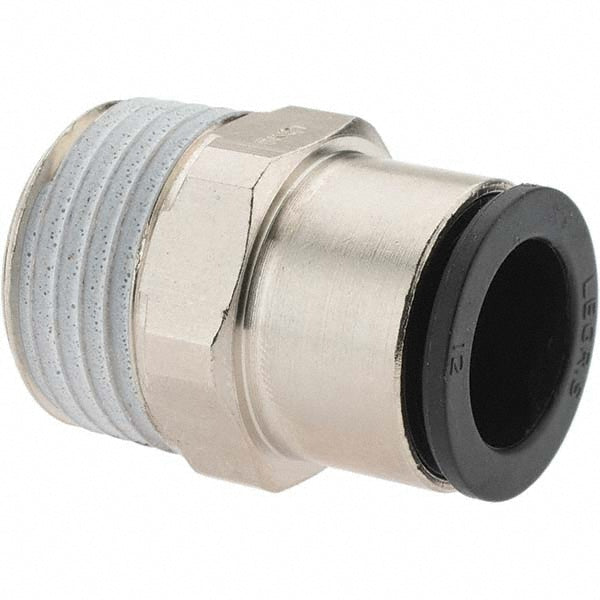 Parker LG1026 Push-To-Connect Tube to Male BSPT Tube Fitting Connector, 1/2" Thread