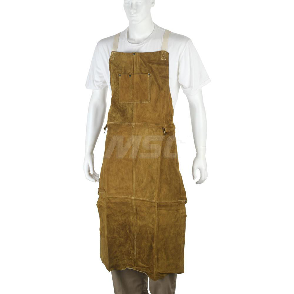 Value Collection KP75170 Bib Apron Leather, Tie Waist & Neck Strap Closure