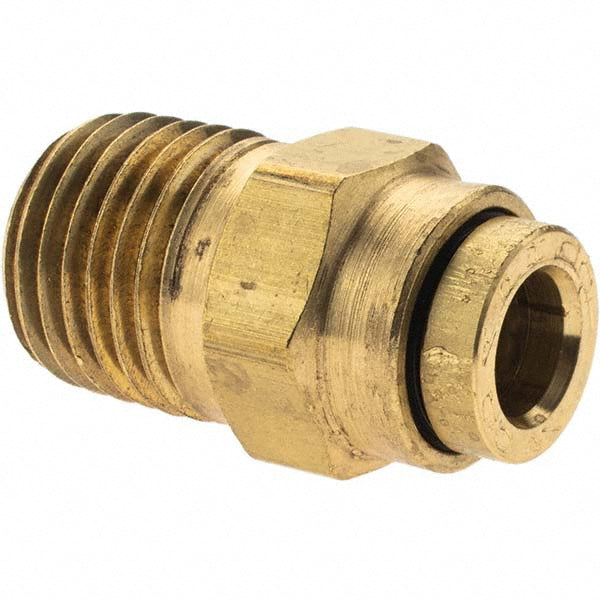 Parker KP60781 Push-To-Connect Tube to Male & Tube to Male NPT Tube Fitting Male Connector, 1/4" Thread, 1/4" OD