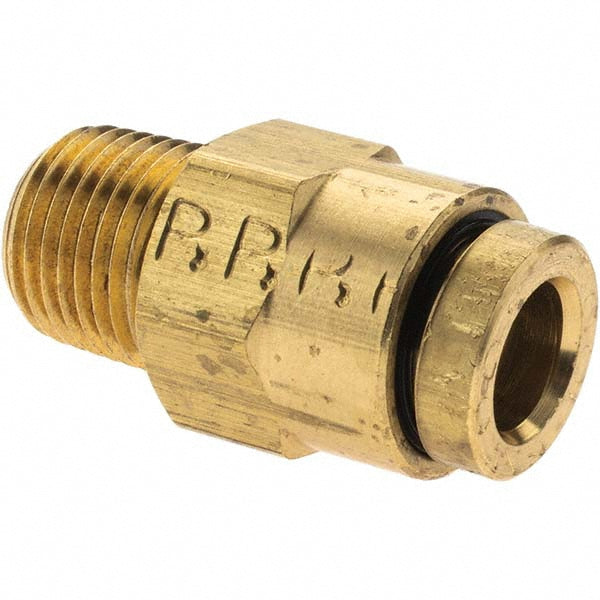 Parker KP60780 Push-To-Connect Tube to Male & Tube to Male NPT Tube Fitting Male Connector, 1/8" Thread, 1/4" OD