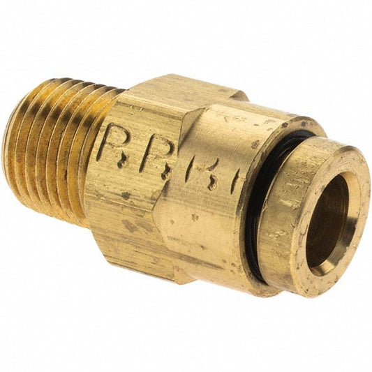 Parker KP60780 Push-To-Connect Tube to Male & Tube to Male NPT Tube Fitting Male Connector, 1/8" Thread, 1/4" OD