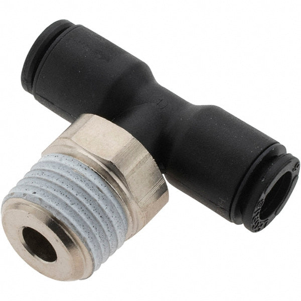 Parker KP23999 Push-To-Connect Tube to Male BSPT Tube Fitting Male Branch Tee, 1/4" Thread