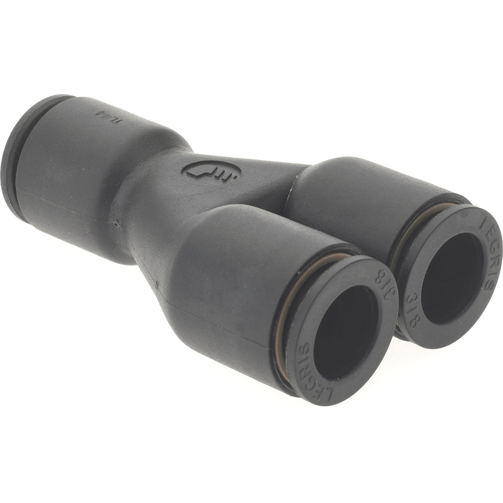 Parker KP23981 Push-To-Connect Tube to Tube Tube Fitting Union Y, 3/8" OD