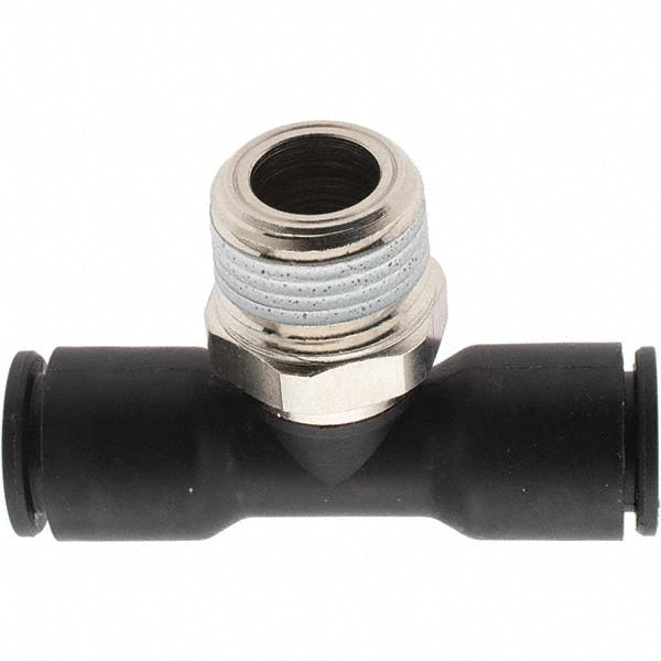 Parker KP23976 Push-To-Connect Tube Fitting Male Branch Tee, 3/8" Thread, 3/8" OD