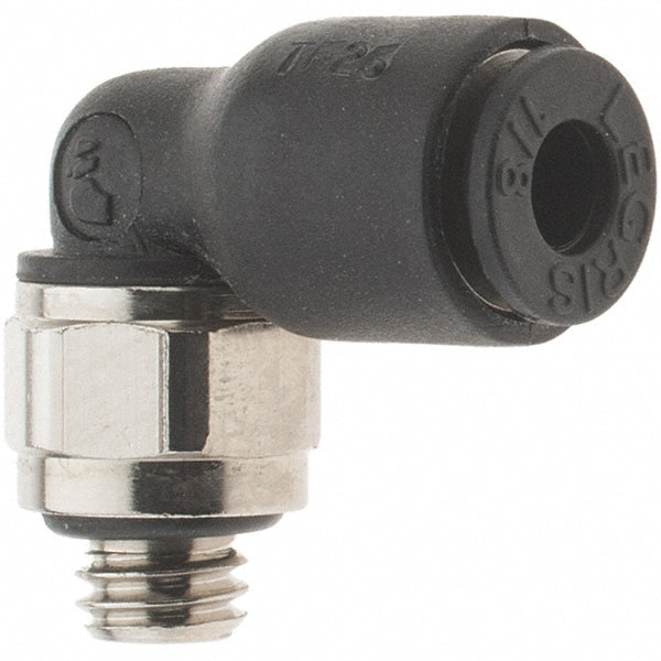 Parker KP23964 Push-To-Connect Tube Fitting Male Elbow, #10-32 Thread, 1/8" OD