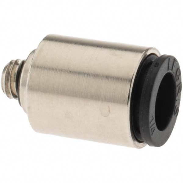Parker KP23950 Push-To-Connect Tube Fitting Connector, #10-32 Thread, 1/4" OD