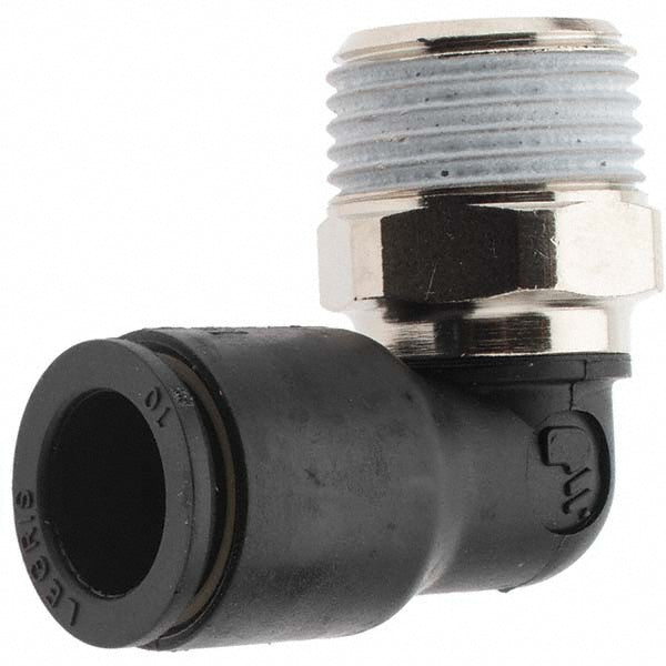 Parker KP23924 Push-To-Connect Tube to Male BSPT Tube Fitting Male Elbow, 3/8" Thread