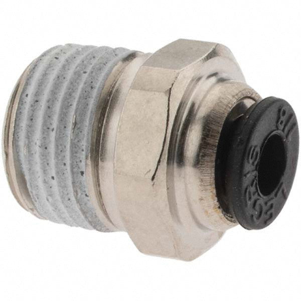 Parker KP23827 Push-To-Connect Tube to Male NPT Tube Fitting Connector, 1/8" Thread, 1/8" OD