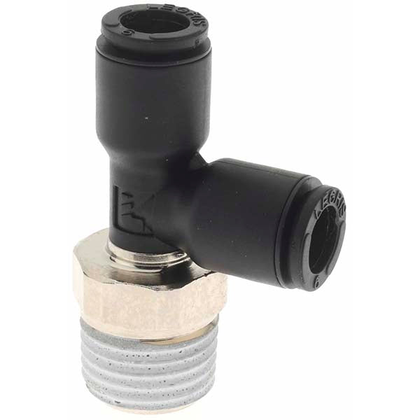 Parker KP23586 Push-To-Connect Tube Fitting Male Run Tee, 1/4" Thread