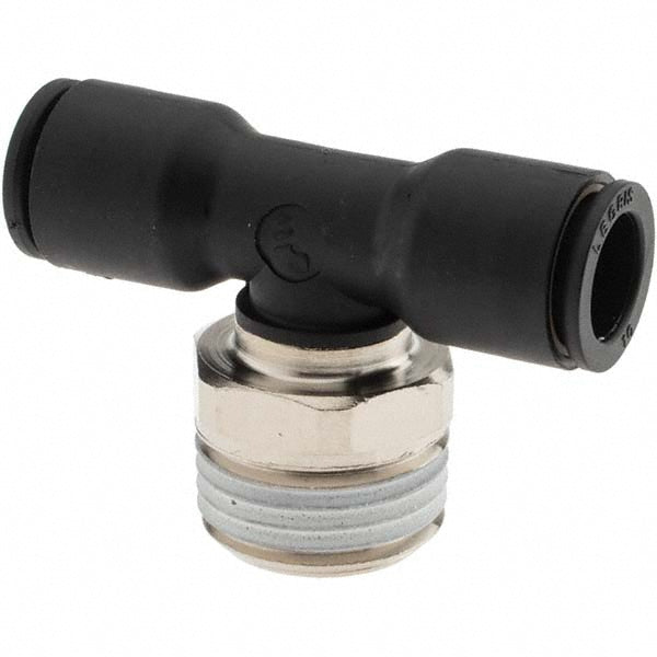 Parker KP23582 Push-To-Connect Tube to Male BSPT Tube Fitting Male Branch Tee, 1/2" Thread