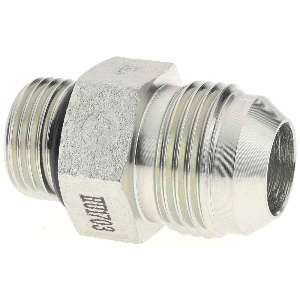 Brennan 16352 Steel Flared Tube Connector 3/4" Tube OD, 1-1/16-12 x 7/8-14 Thread, 37 &deg Flared Angle