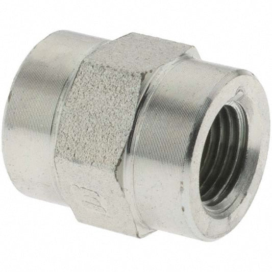 Brennan BD-16039 Industrial Pipe Coupling 1/8 x 1/8" Female Thread, FNPT x FNPT