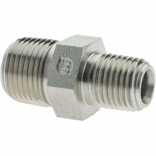 Brennan 16003 Industrial Pipe Hex Plug 3/8 x 1/4" Male Thread, MNPT x MNPT