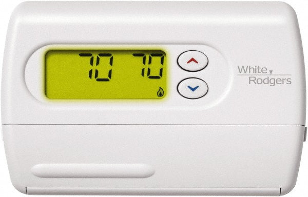 White-Rodgers 1F86-344 45 to 90&degF, 1 Heat, 1 Cool, Digital Nonprogrammable Heat Pump Thermostat